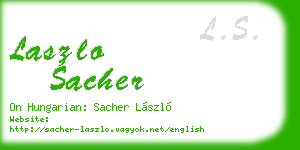 laszlo sacher business card