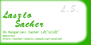 laszlo sacher business card